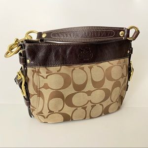 Coach Brown Jacquard Purse